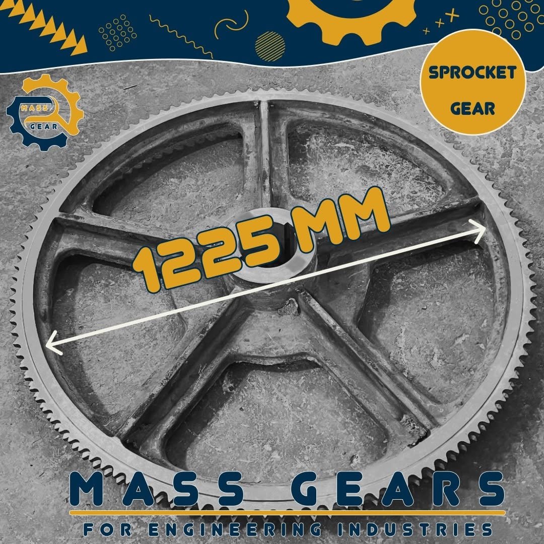 1225 mm sprocket gear manufactured by Mass Gear